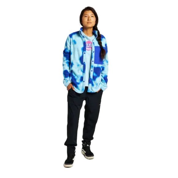 Burton Blue Tie-Dye Fleece Jacket - Picture 3 of 8